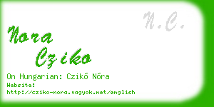 nora cziko business card