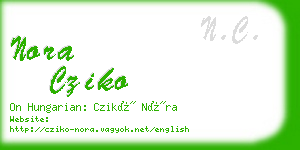 nora cziko business card